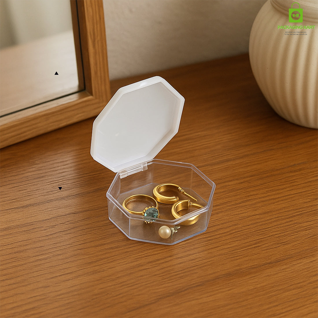 Round Red Velvet Plastic Bangle Box for Women – Jewelry Storage Case