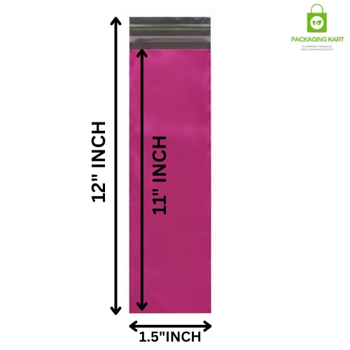 1.5X12 Pink Colour BOPP Bags 40 Micron | Best Packaging for Earrings & Jewellery