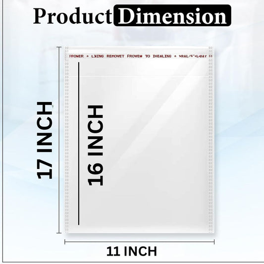 11X16X17 Plastic Transparent Poly Bags For Packing Saree Cloth Sealable | Used For Saree Packing, Shirts Packing,Bopp Poly Bags Self Adhesive