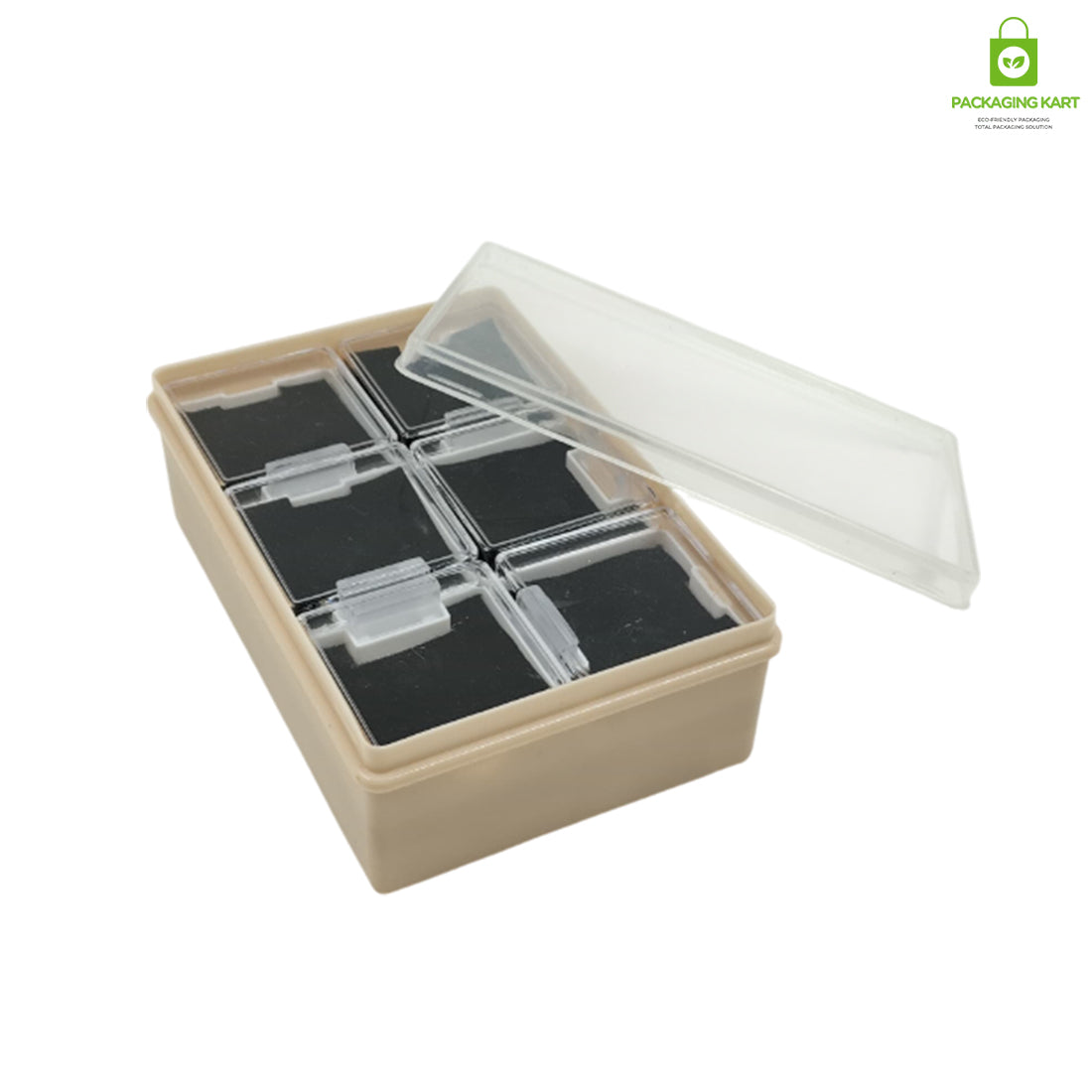 Stylish Blue Velvet Plastic Jewellery Box – Mangalsutra & Earrings Organizer