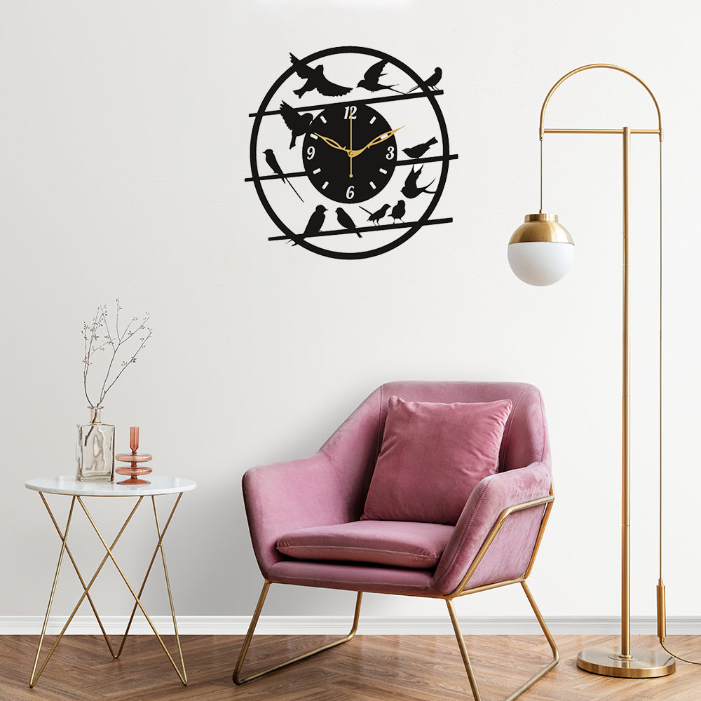 Rustic Wooden Analog Wall Clock for Farmhouse Decor