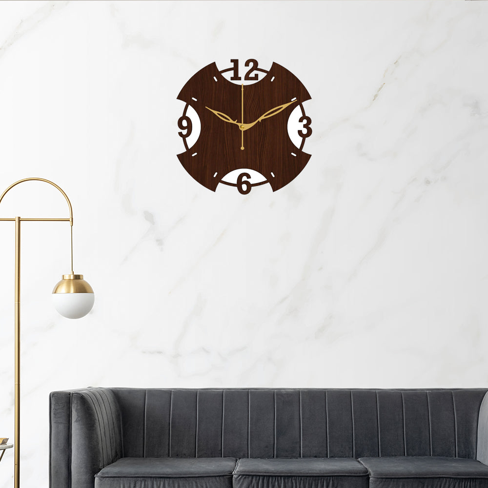 Decorative Wooden Analog Wall Clock for Living Room