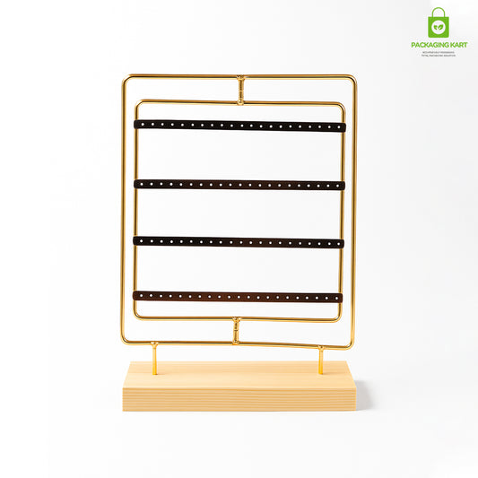 Fancy Yellow Earrings Tray – Elegant Holder for Studs & Danglers