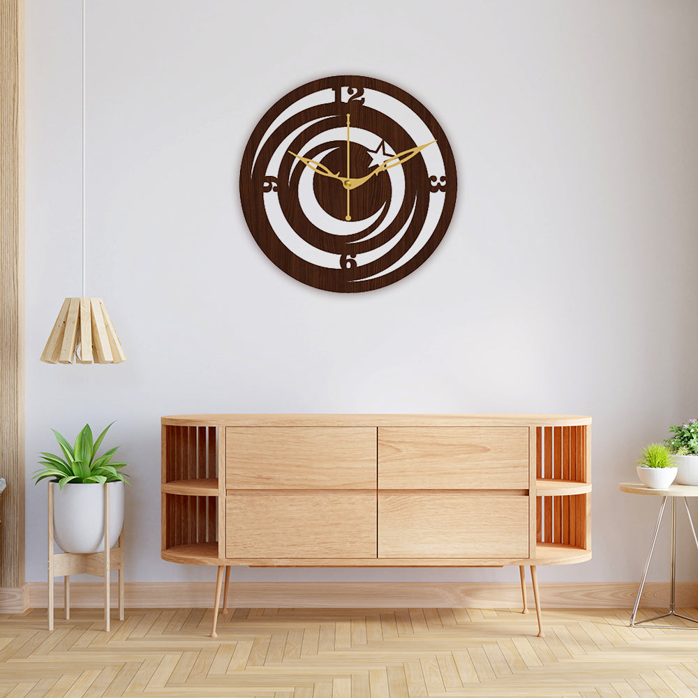 Stylish Wooden Analog Wall Clock – Classic Design