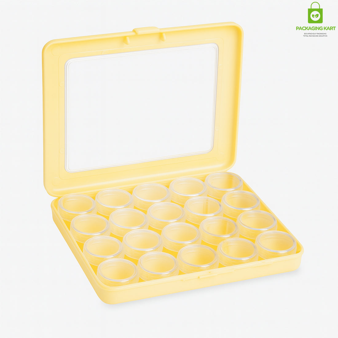 Round Jewellery Plastic Box Set – 20 Pcs Ivory Colour Organizer