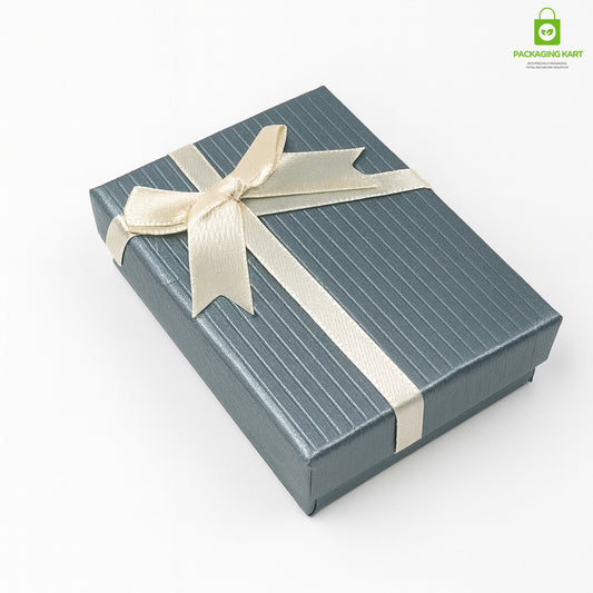 Elegant Grey Jewellery Organizer Box for Rings, Necklaces & Earrings