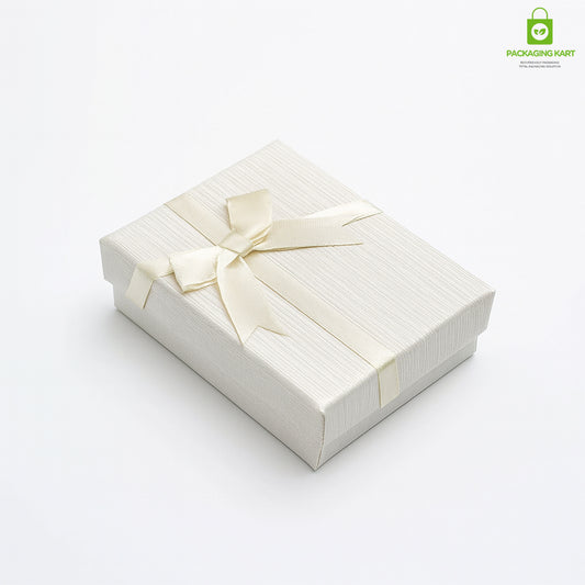 Elegant White Jewellery Organizer Box for Rings, Necklaces & Earrings