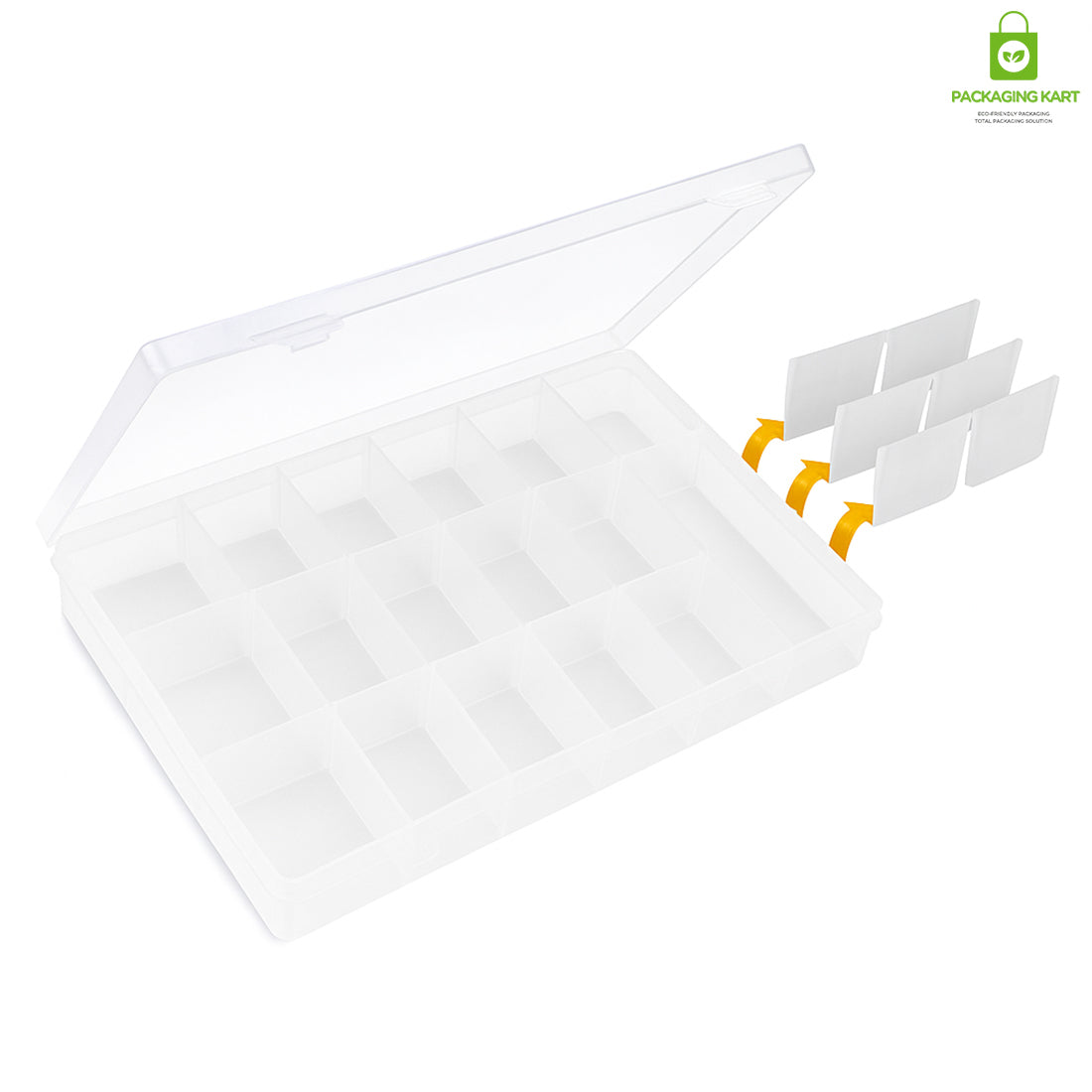 36 Compartment Plastic Jewellery Organizer – Sturdy Storage for Small Items