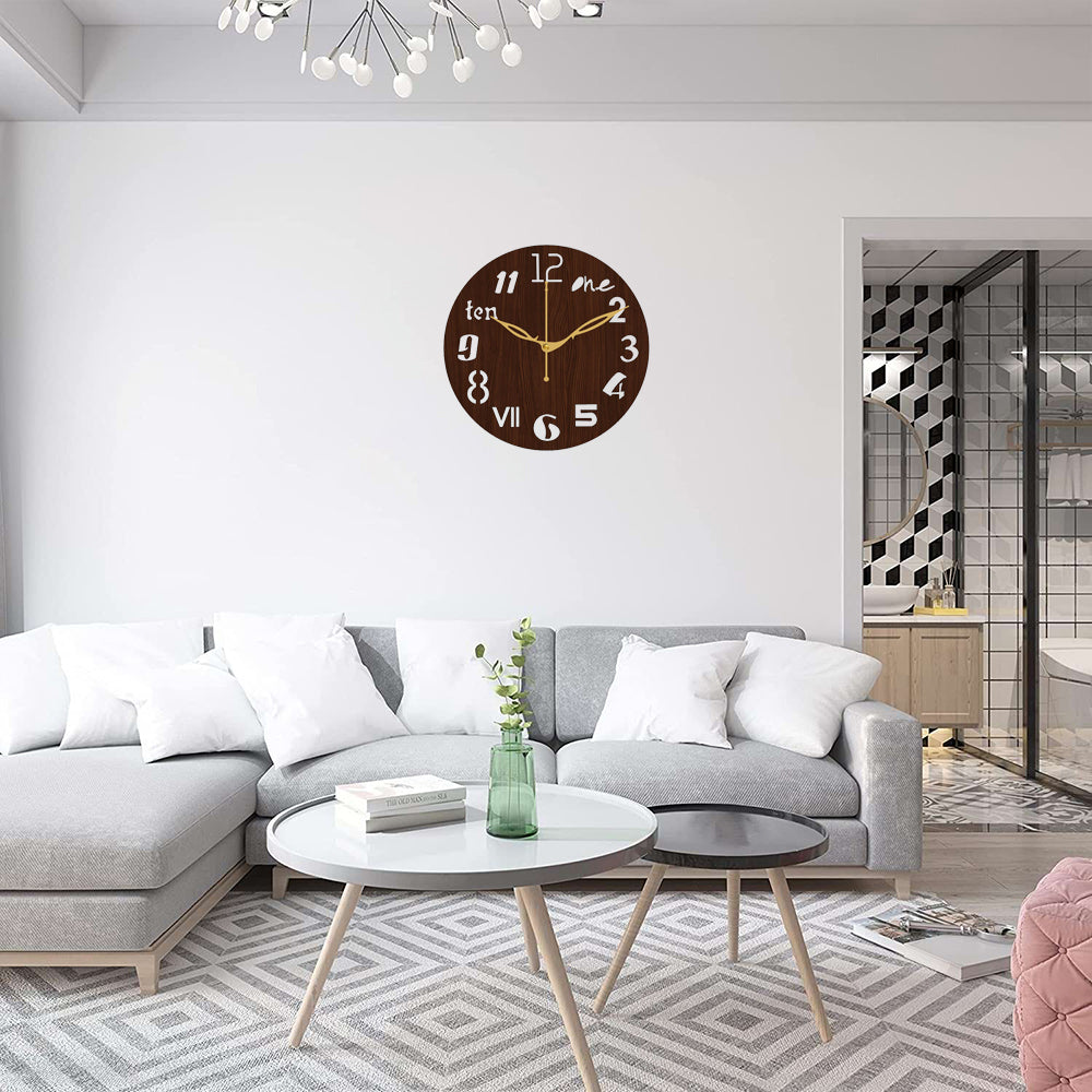 Round Decorative Wall Clock for Modern Home
