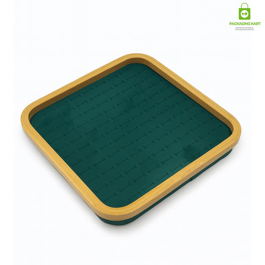 Premium Green Jewellery Ring Tray – Elegant Storage Solution