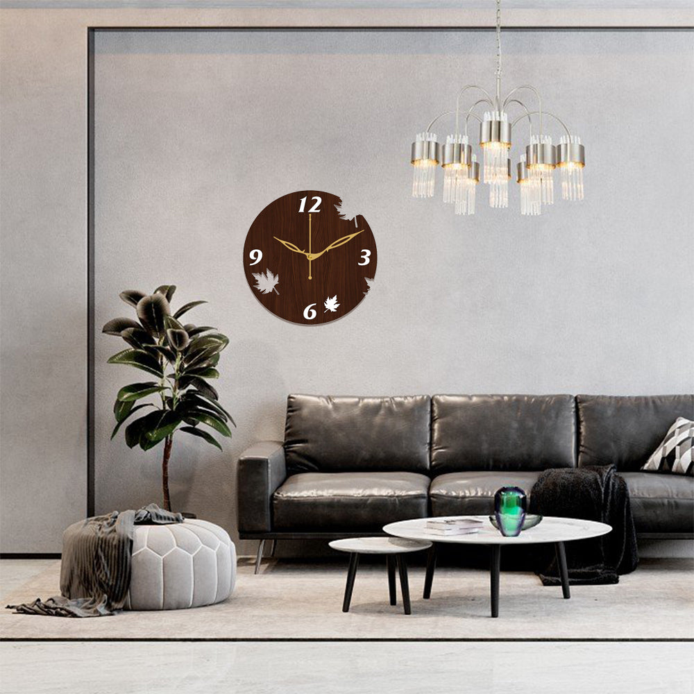 Wooden Decorative Wall Clock for Rustic Home Décor