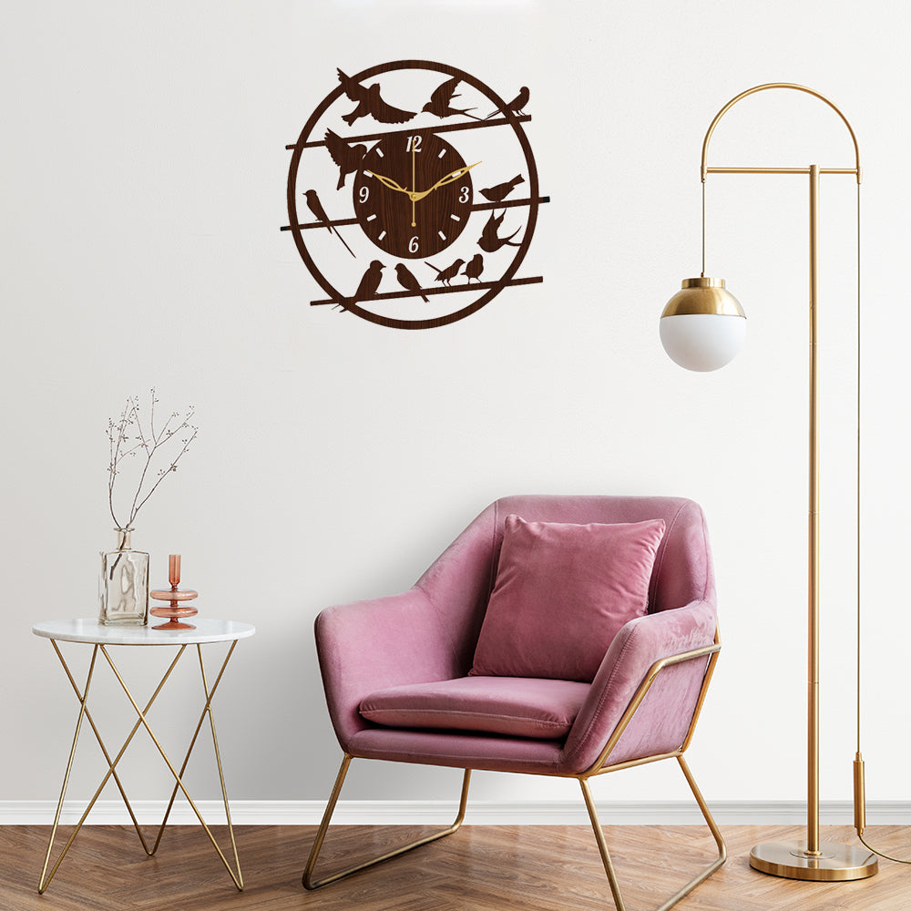 Handmade Wooden Analog Wall Clock for Elegant Walls