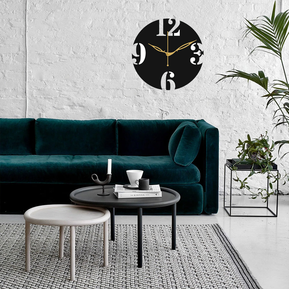 Modern Round Decorative Wall Clock with Silent Movement