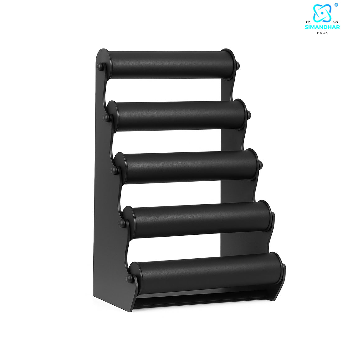 Black Plastic 5 Roll Jewelry Bangle Display Stand Holder For Jewelry Storage And Jewelry Shop