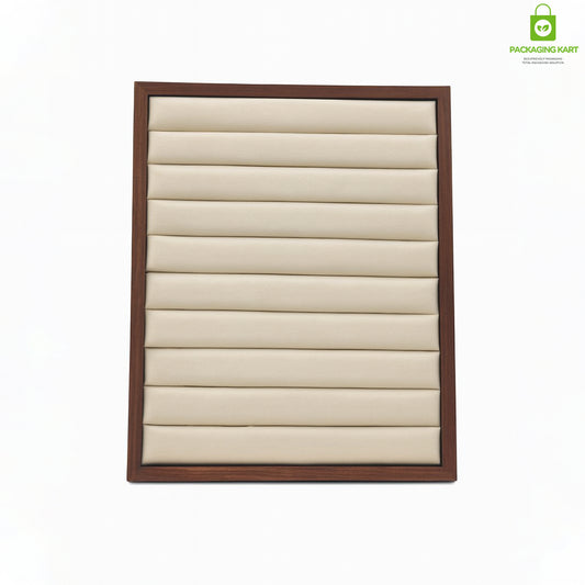 Cream Velvet Jewellery Tray for Earrings & Rings Display