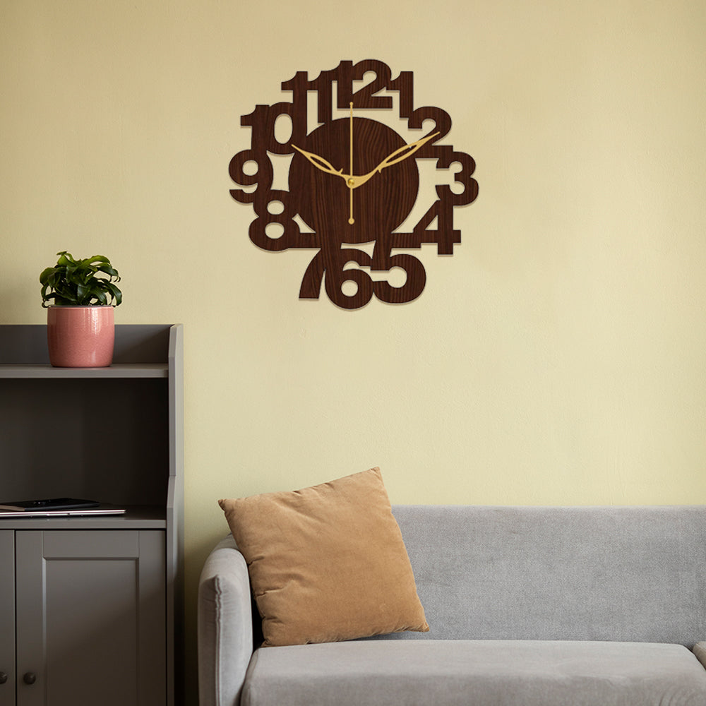Durable Wooden Analog Wall Clock with Smooth Ticking