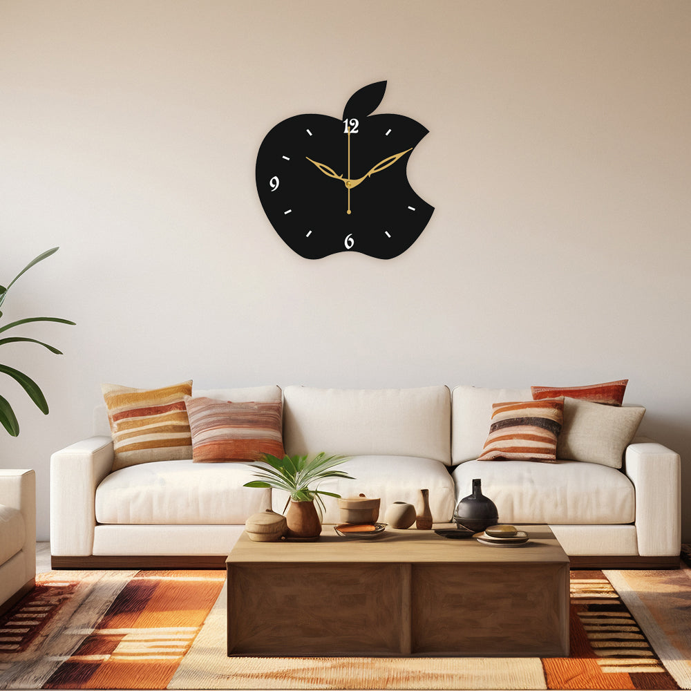 Round Wooden Analog Wall Clock with Modern Look