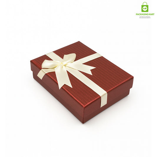 Stylish Dark Red Jewellery Box – Perfect for Rings, Bracelets & Necklaces