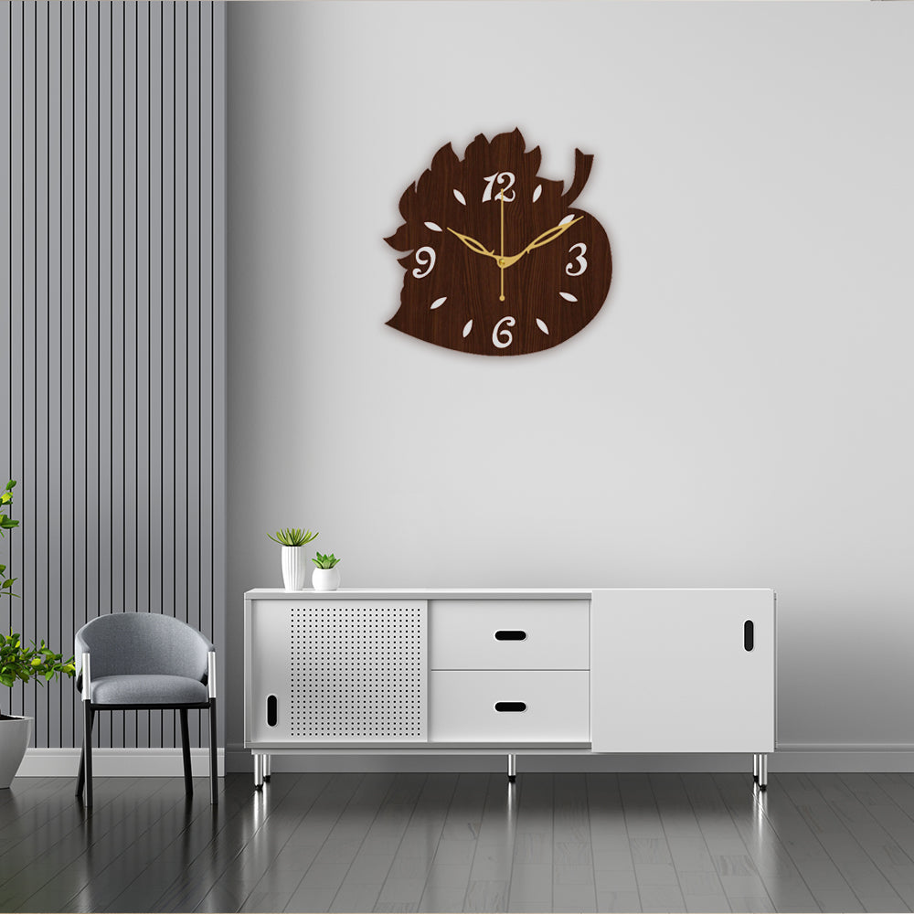 Artistic Wooden Wall Clock – Unique Geometric Pattern