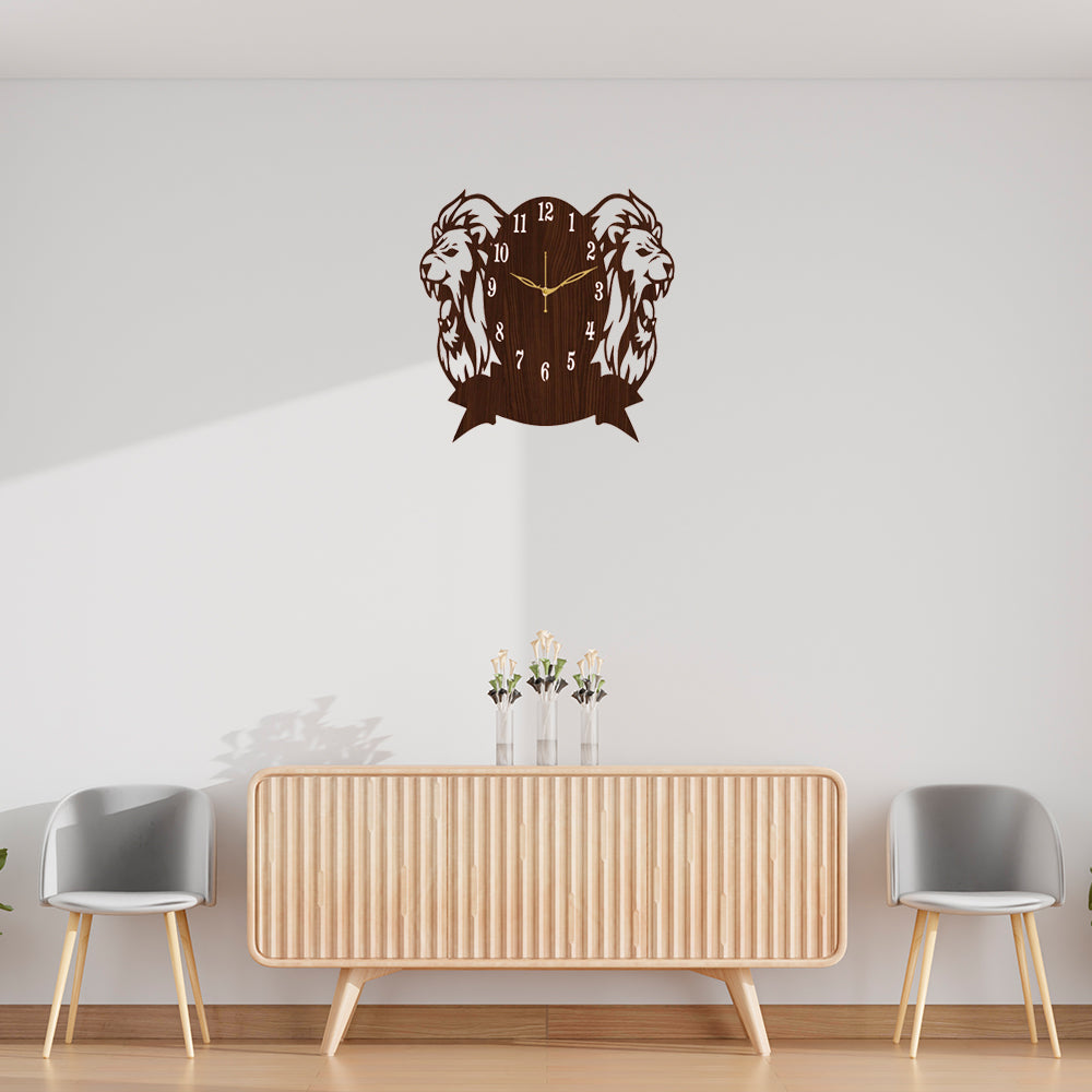 Handcrafted Wooden Analog Wall Clock – Natural Finish
