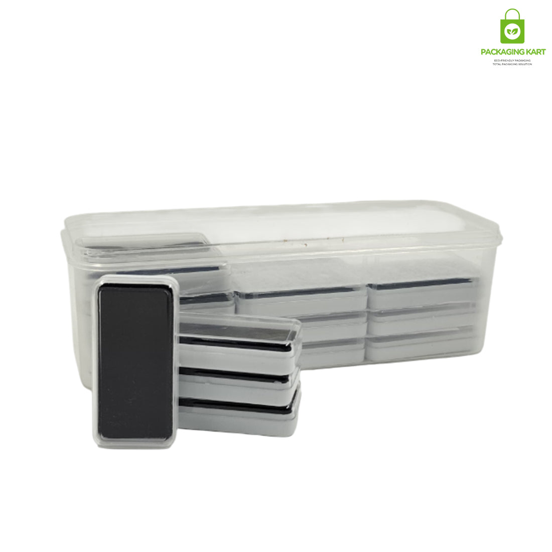 Premium Blue Velvet Jewellery Plastic Box for Mangalsutra & Chains