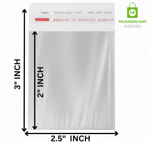 2.5X3 Silver Colour BOPP Bags 40 Micron | Best Packaging for Earrings & Jewellery