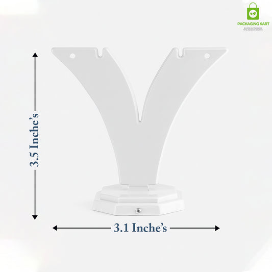 Minimalist White Earring Holder – Y Shape Jewelry Organizer