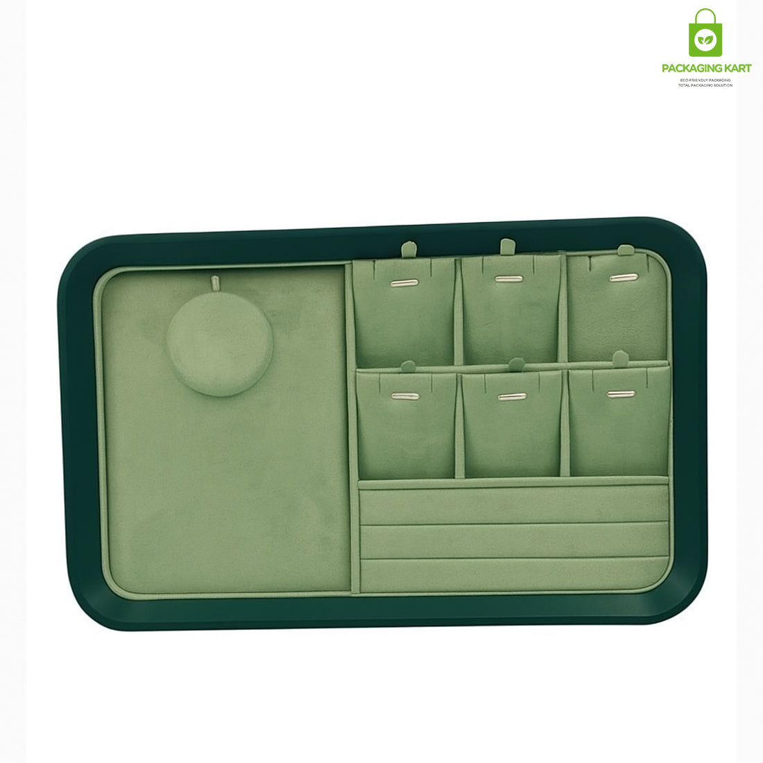 Green Necklace Display Tray | Pendant & Chain Jewellery Organizer