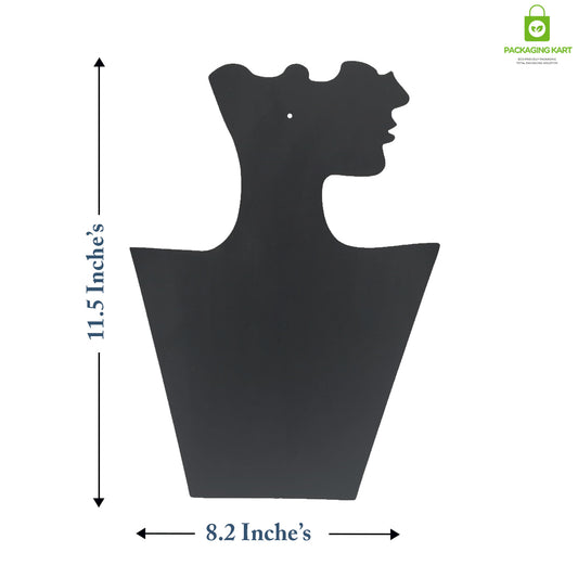 Black Velvet Jewellery Mannequin – Necklace & Mangalsutra Display Stand