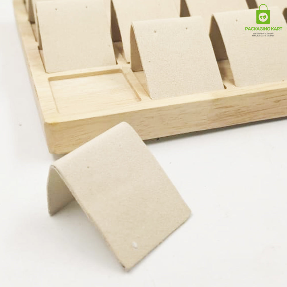 Stylish Cream Jewellery Tray for Earrings Showcase