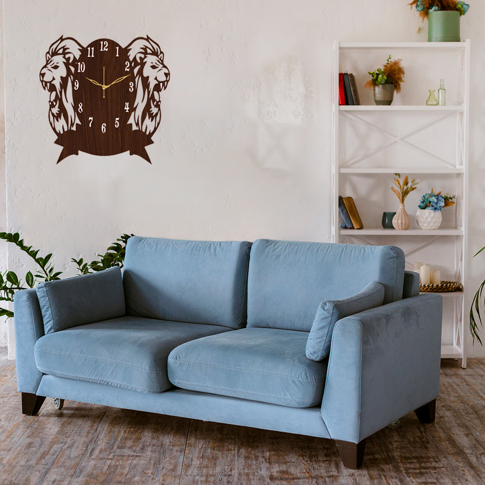 Handcrafted Wooden Analog Wall Clock – Natural Finish