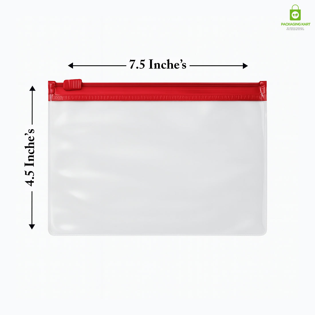Red Clear Jewelry Pouch – Transparent Zip Bag for Earrings, Rings & Gifts
