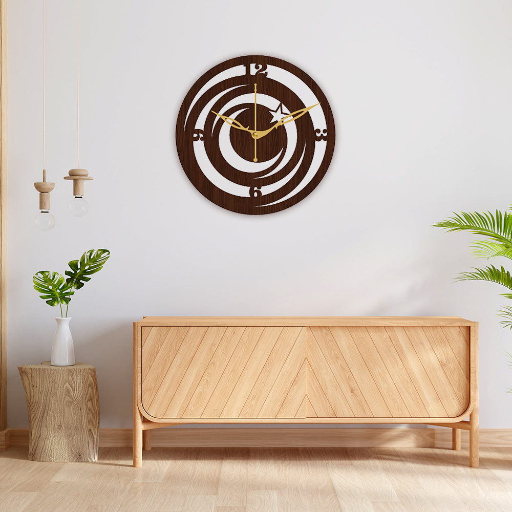 Stylish Wooden Analog Wall Clock – Classic Design