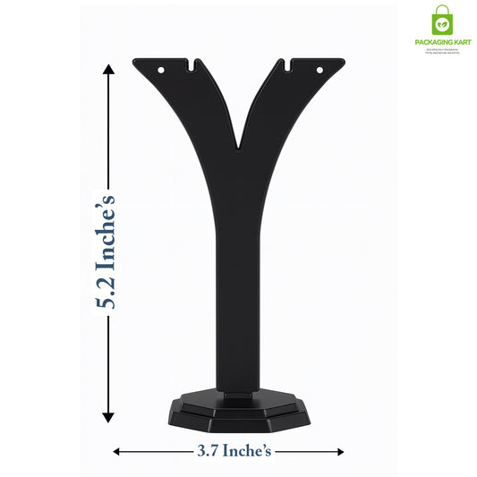 Minimalist Black Earring Holder – Y Shape Jewelry Organizer