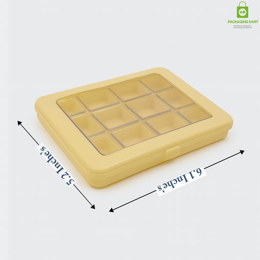 12 Pcs Ivory Colour Jewellery Plastic Box – Elegant Storage Solution