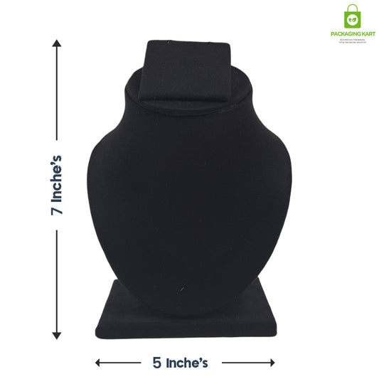 Black Velvet Jewellery Display Bust – Necklace & Pendant Stand