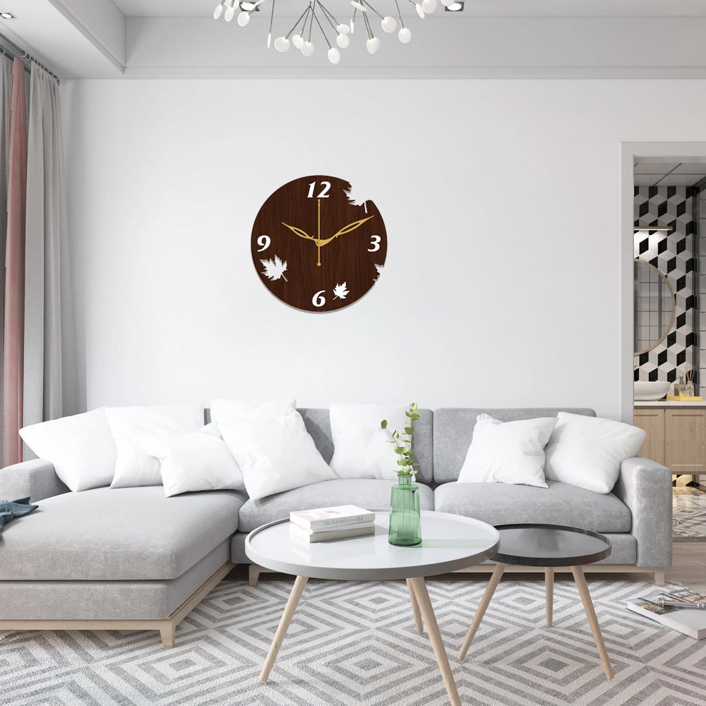 Wooden Decorative Wall Clock for Rustic Home Décor