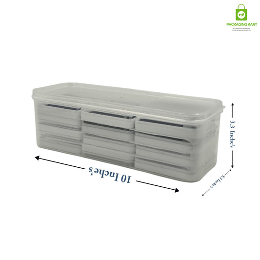 Premium Blue Velvet Jewellery Plastic Box for Mangalsutra & Chains