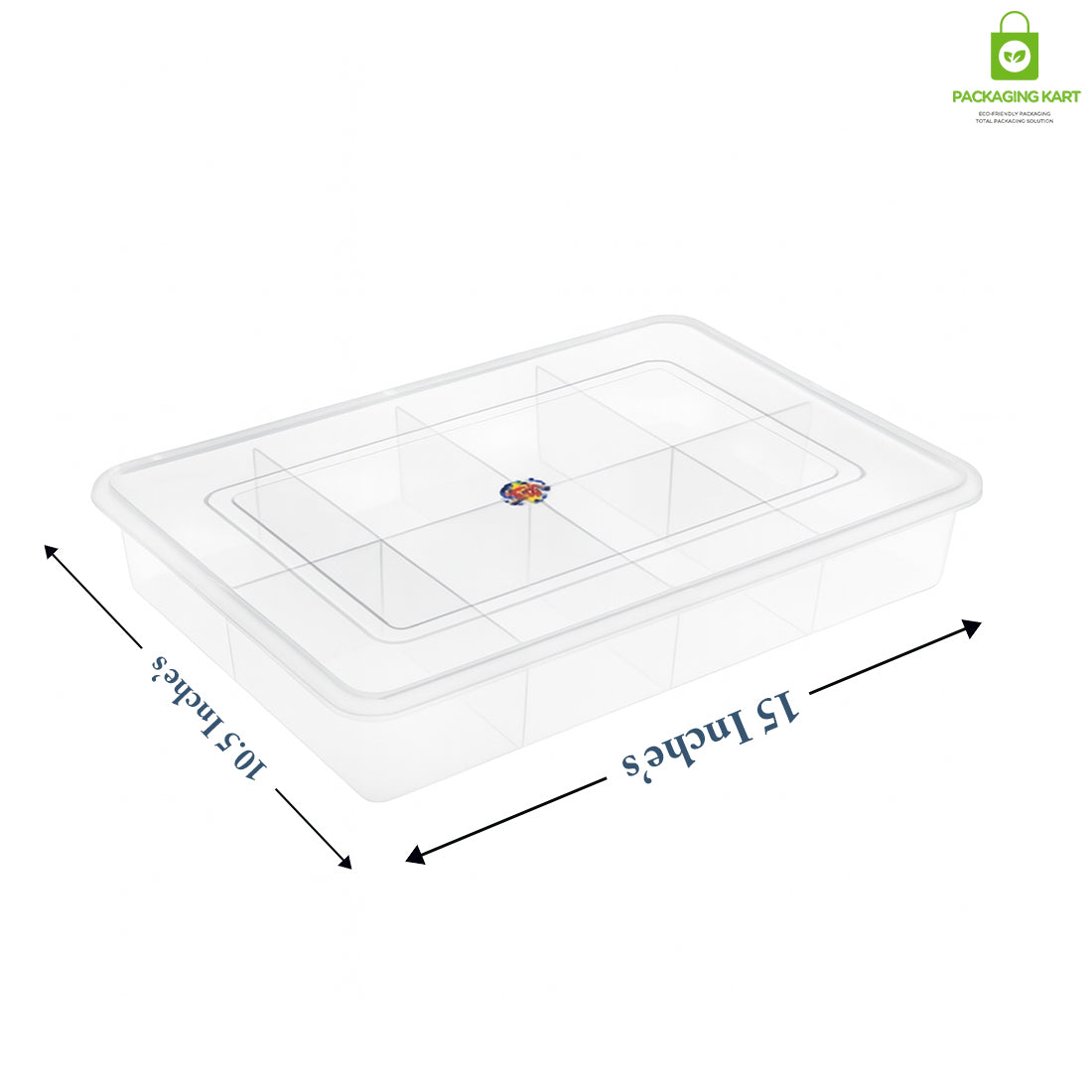 Multipurpose 8 Grid Plastic Jewellery Organizer – Travel-Friendly Storage Box
