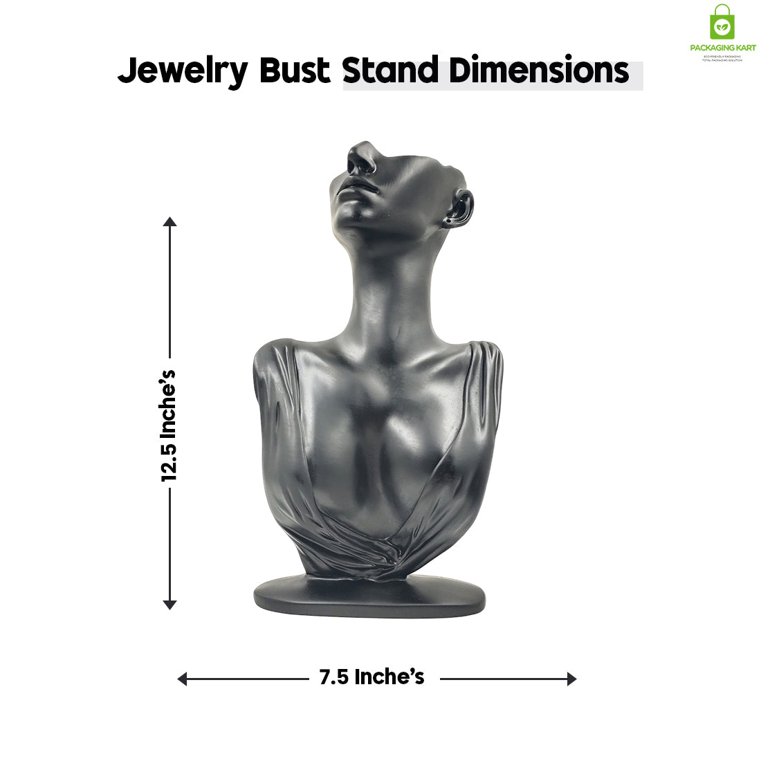Mannequin Necklace Earring Chain Mangalsutra Display Bust Face Jewelry jewellery jewelery Holder with Golden Stand