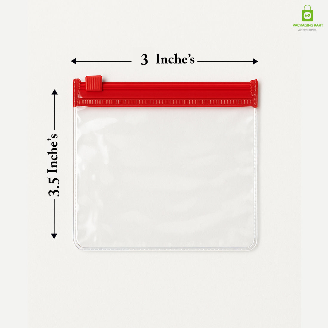 Red Clear Jewelry Pouch – Transparent Zip Bag for Earrings, Rings & Gifts