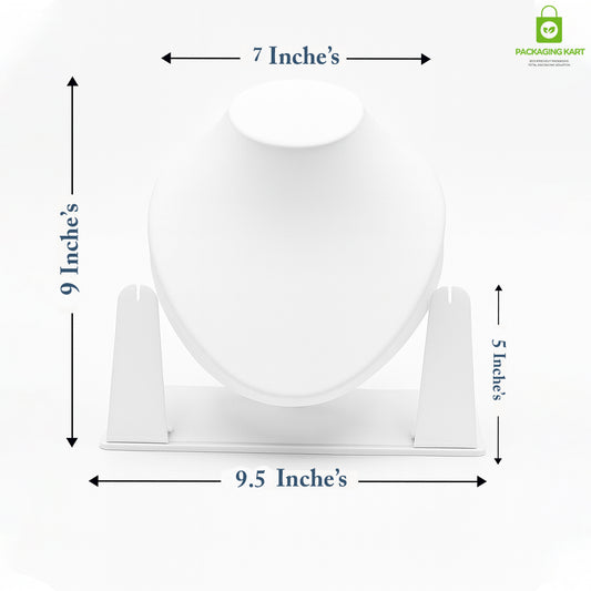 White Plastic Jewellery Display Statue – Elegant Stand for Necklaces