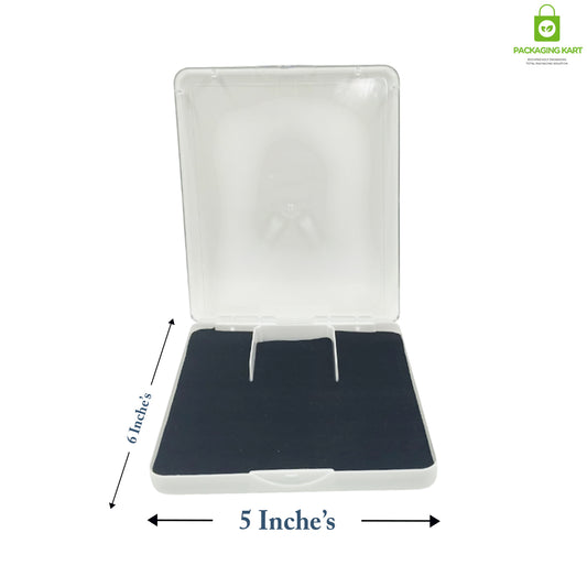 Blue Velvet Plastic Jewellery Gift Box for Necklace & Earring