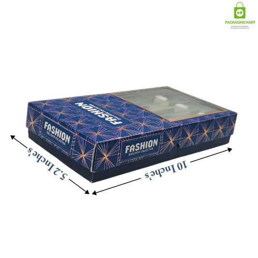 Plastic Mangalsutra Jewellery Box – Blue Velvet Lined Gift & Storage Case