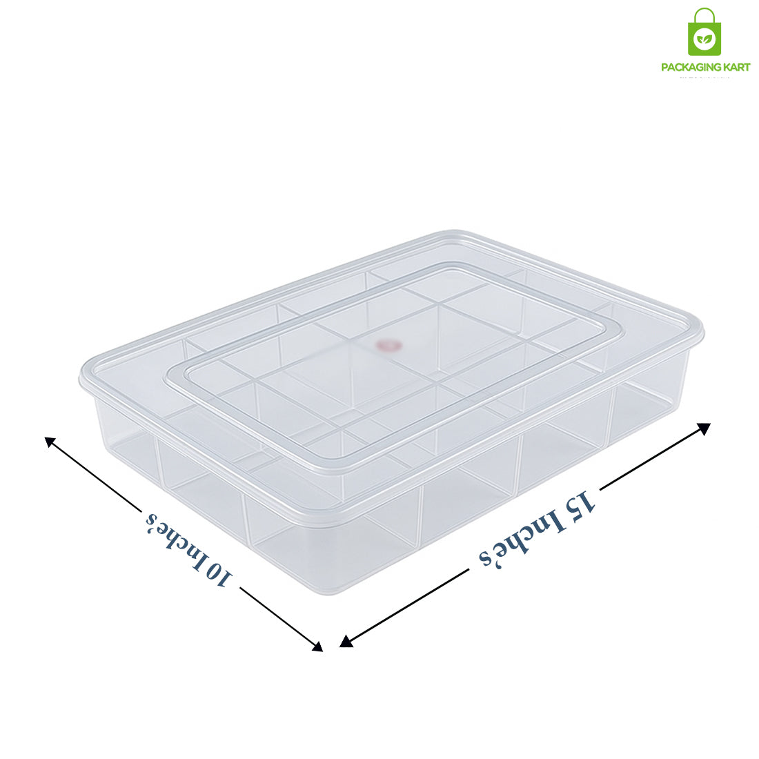 12 Partition Plastic Jewellery Organizer – Clear Storage Box for Accessories