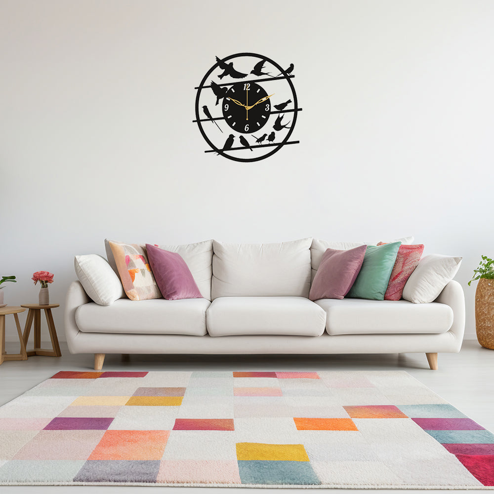 Rustic Wooden Analog Wall Clock for Farmhouse Decor