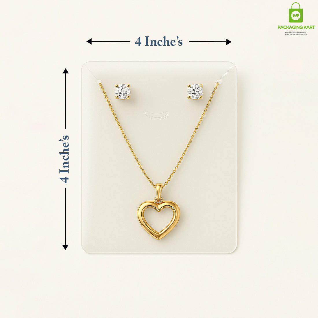 White Plastic Jewellery Set Card – Elegant Display for Fashion Jewellery