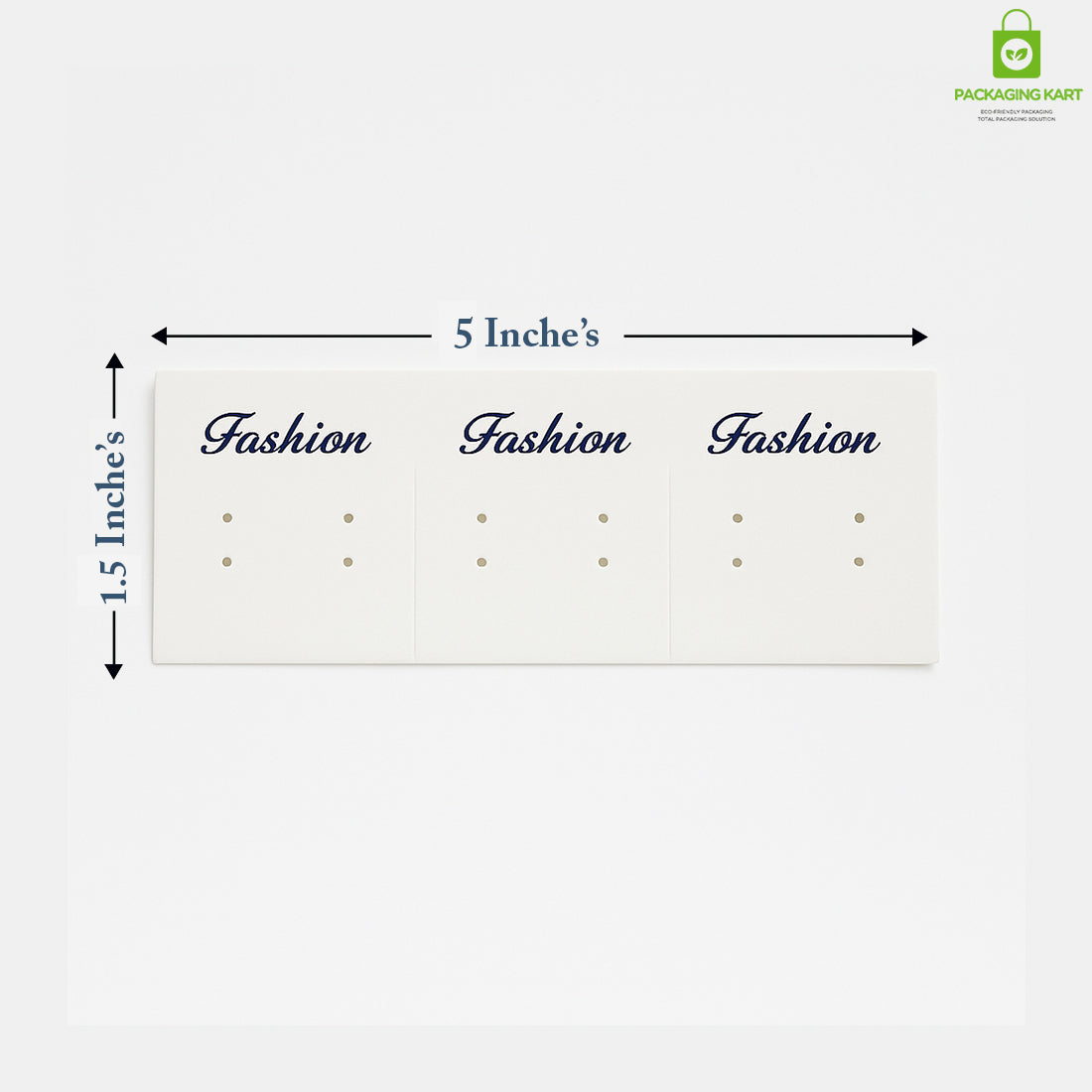 White Earrings Holder Card for Studs, Hoops & Drops