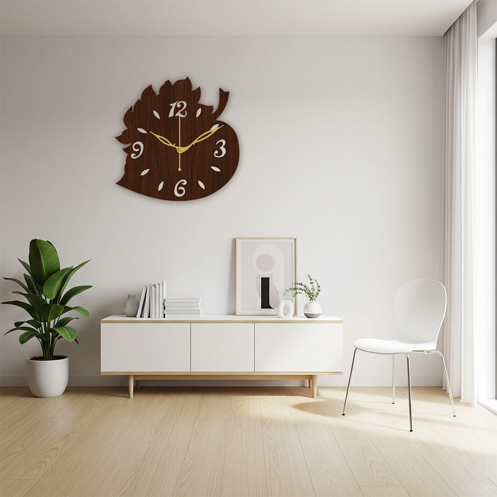 Artistic Wooden Wall Clock – Unique Geometric Pattern