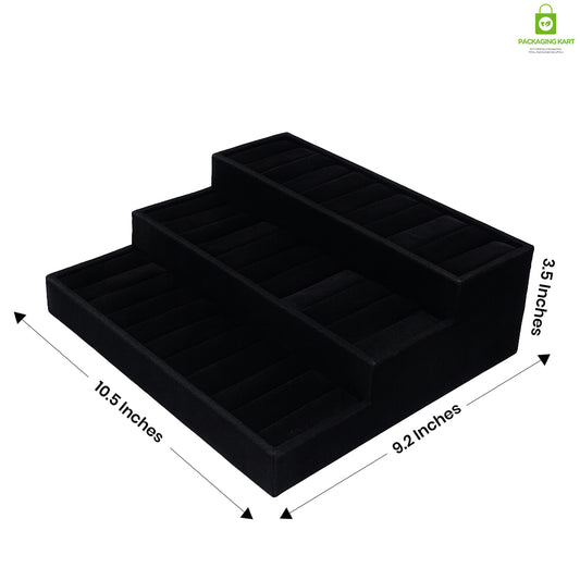 Elegant Black 3 Step Kada Bracelet – Perfect for Jewellery Tray Display
